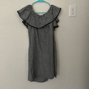 NWT Tommy Bahama Black and white checkered dress with pockets!